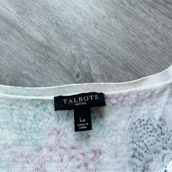 Talbots Multi Color Floral Mandala Linen Sleeveless Blouse Tank Top - Picture 5 of 14